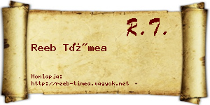 Reeb Tímea névjegykártya